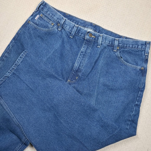 Carhartt B160 Relaxed Fit Straight Leg Jeans Mens 46x30 Workwear Denim Dark Wash - Picture 1 of 11